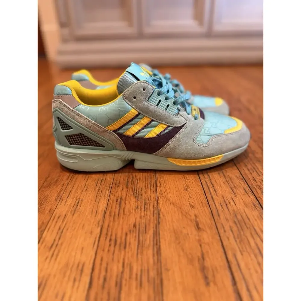 adidas Gucci x ZX 8000 Aqua GG Monogram Size 9 New W/ Defect